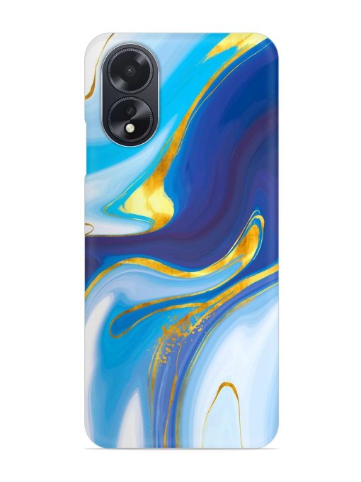 Watercolor Background With Golden Foil Snap Case for Oppo A18 Zapvi