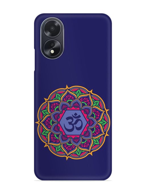 Om Mandala Art Blue Snap Case for Oppo A18 Zapvi