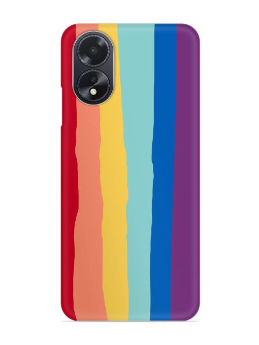 Rainbow Genuine Liquid Snap Case for Oppo A18 Zapvi