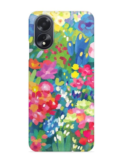 Watercolor Flower Art Snap Case for Oppo A18