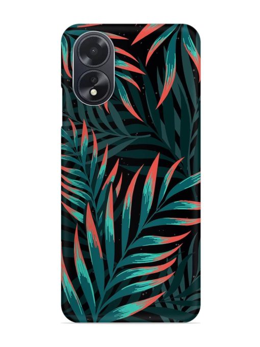 Green Leaf Art Snap Case for Oppo A18 Zapvi