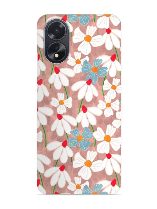 Abstract Petal Flowers Snap Case for Oppo A18 Zapvi