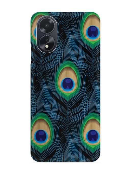 Seamless Pattern Peacock Snap Case for Oppo A18