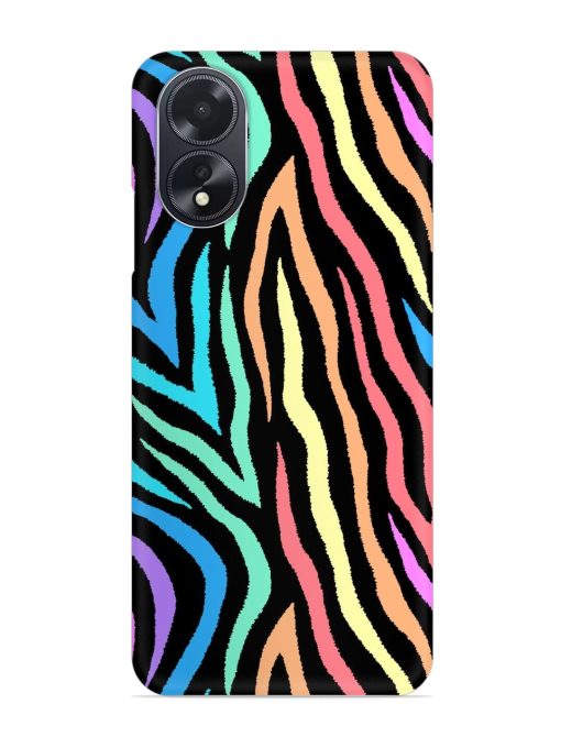 Colorful Abstract Zebra Snap Case for Oppo A18