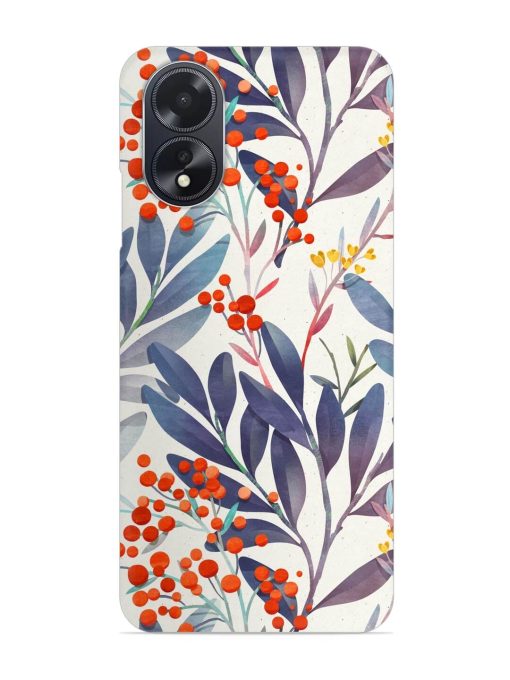 Seamless Floral Pattern Snap Case for Oppo A18