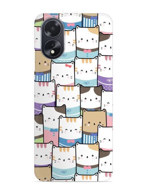 Cute Adorable Cat Snap Case for Oppo A18