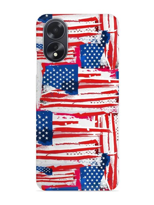 Usa Flag Seamless Snap Case for Oppo A18