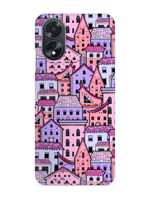 Seamless Pattern Houses Snap Case for Oppo A18