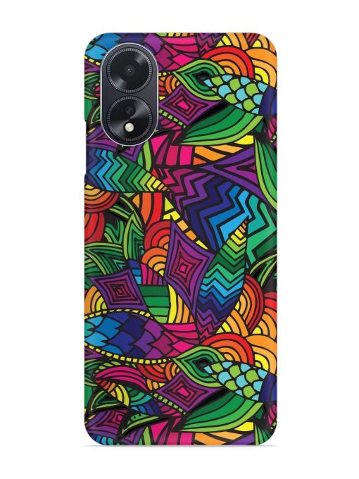 Abstract Multicolor Seamless Snap Case for Oppo A18 Zapvi