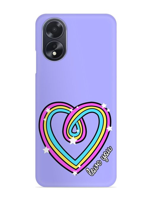 Colorful Rainbow Heart Snap Case for Oppo A18 Zapvi