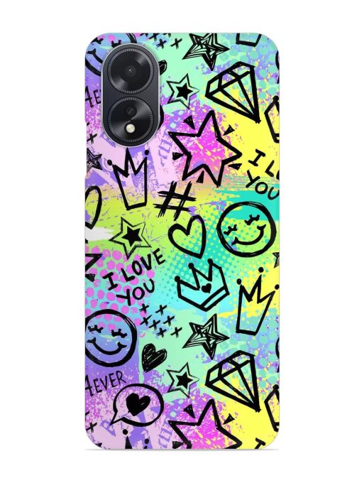 Bright Seamless Pattern Snap Case for Oppo A18 Zapvi