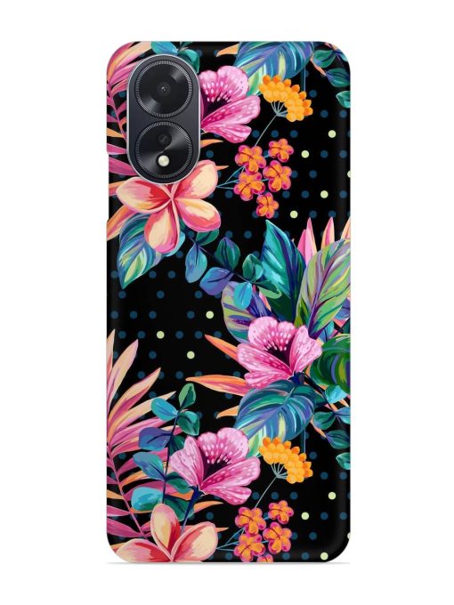 Seamless Floral Pattern Snap Case for Oppo A18 Zapvi