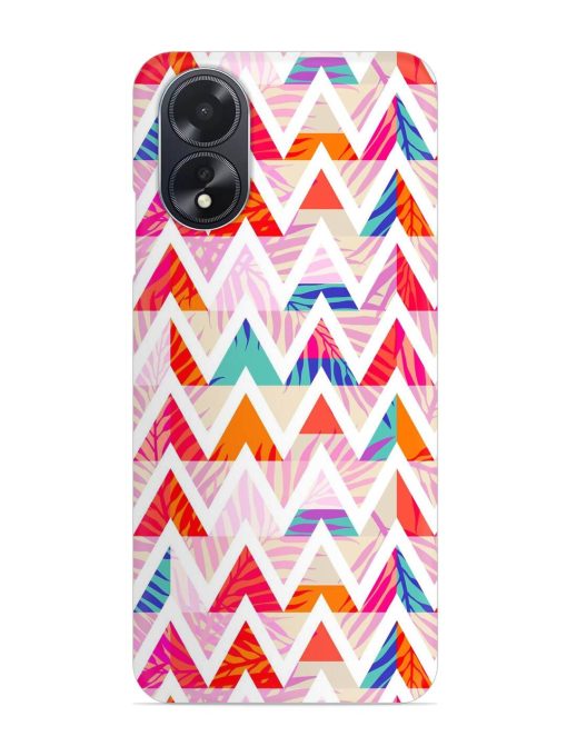 Abstract Triangle Background Snap Case for Oppo A18 Zapvi