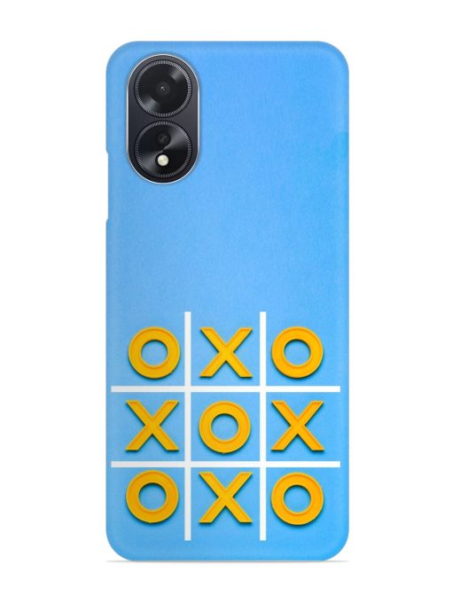 Yellow Plastic Crosses Snap Case for Oppo A18 Zapvi