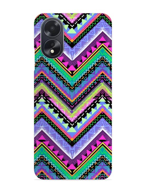 Tribal Aztec Print Snap Case for Oppo A18 Zapvi