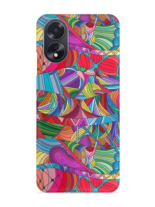 Seamless Patterns Hand Drawn Snap Case for Oppo A18 Zapvi