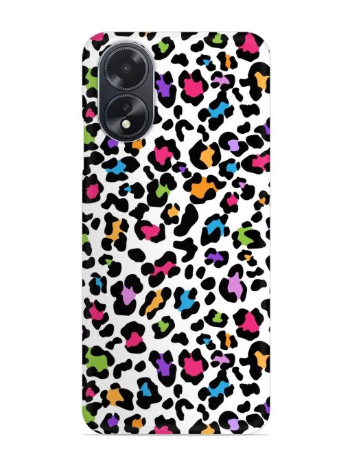 Seamless Leopard Pattern Snap Case for Oppo A18