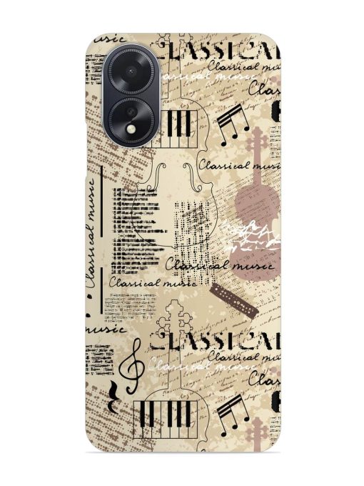 Classical Music Lpattern Snap Case for Oppo A18 Zapvi