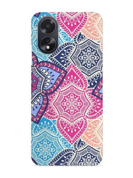 Ethnic Floral Seamless Snap Case for Oppo A18 Zapvi