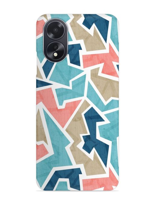 Vintage Geometric Triangle Snap Case for Oppo A18 Zapvi