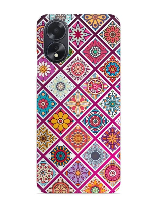 Seamless Tile Pattern Snap Case for Oppo A18 Zapvi