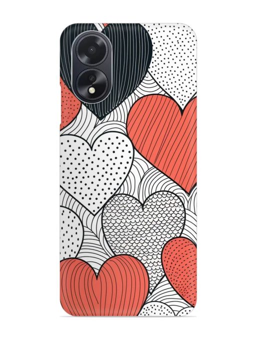 Girly Heart Seamless Snap Case for Oppo A18