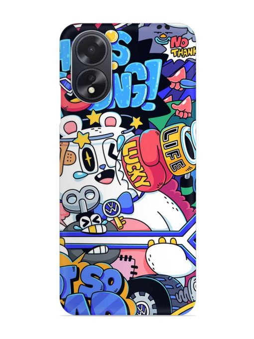 Universal Doodle Snap Case for Oppo A18 Zapvi