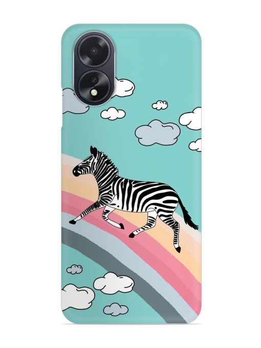 Running Zebra Snap Case for Oppo A18 Zapvi