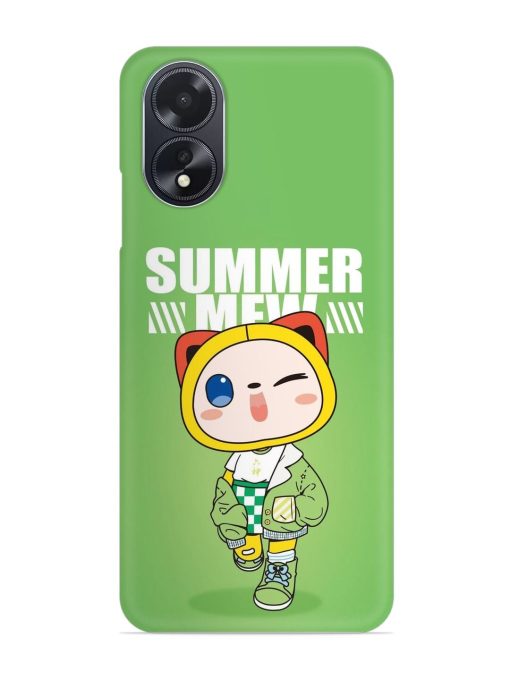 Summer Mew Snap Case for Oppo A18 Zapvi