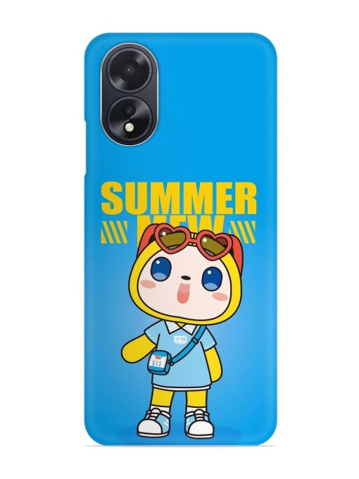 Summer Mew Cartoon Snap Case for Oppo A18 Zapvi