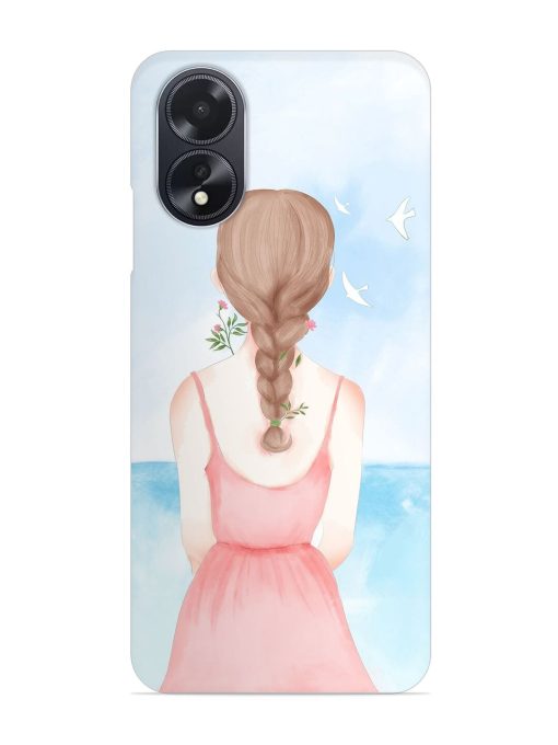 Watercolor Girl Vector Snap Case for Oppo A18 Zapvi