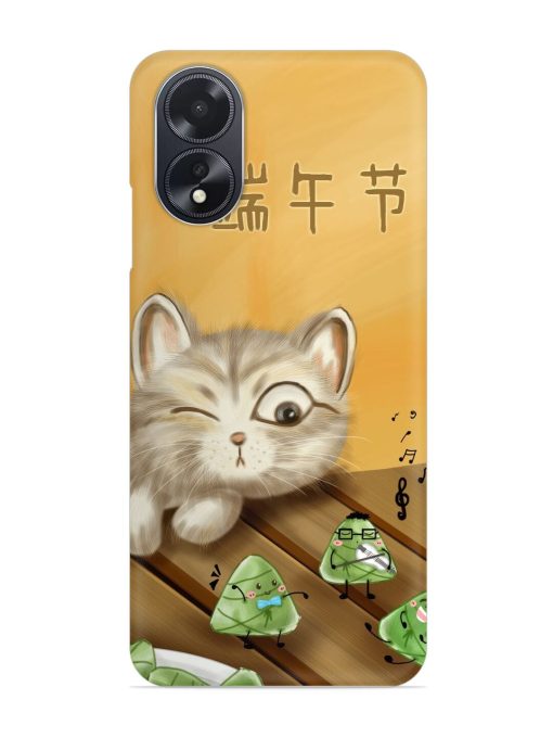 Cat Scorpion Dancing Snap Case for Oppo A18 Zapvi