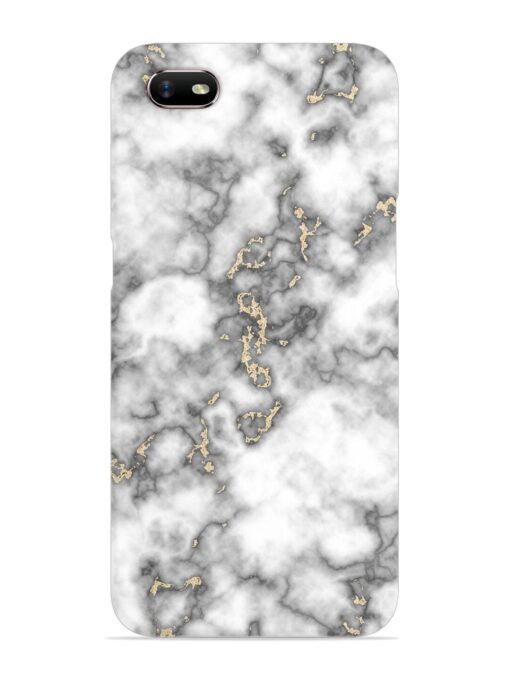 Gray And Gold Marble Snap Case for Oppo A1K Zapvi