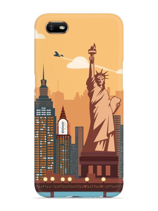 New York Statue Of Liberty Architectural Scenery Snap Case for Oppo A1K Zapvi