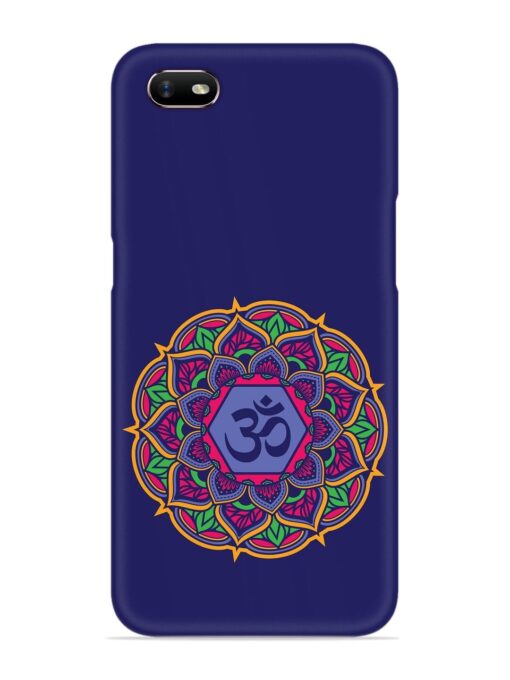 Om Mandala Art Blue Snap Case for Oppo A1K Zapvi