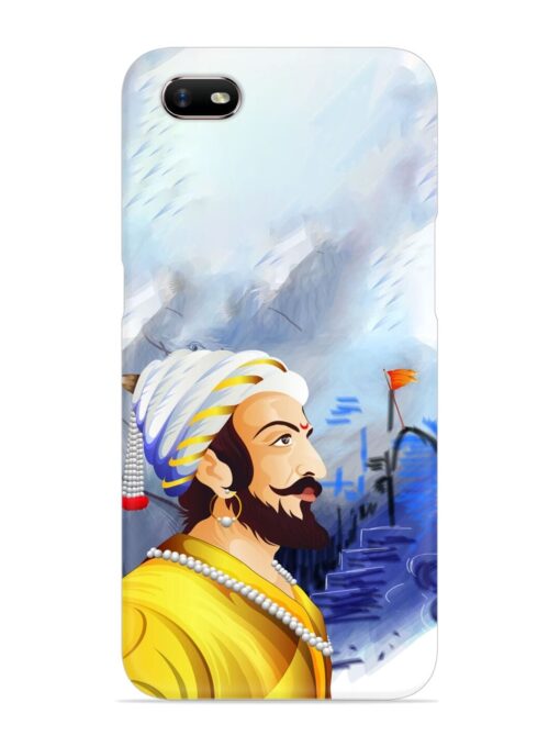 Shivaji Maharaj Color Paint Art Snap Case for Oppo A1K Zapvi