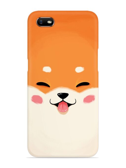 Cute Dog Face Vector Snap Case for Oppo A1K Zapvi