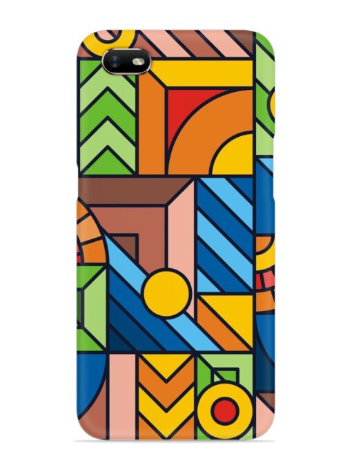 Colorful Geometric Snap Case for Oppo A1K Zapvi