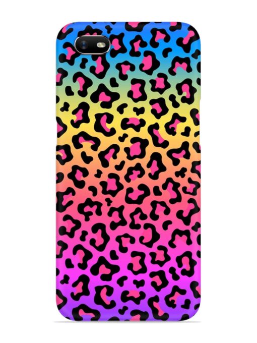 Neon Rainbow Colored Snap Case for Oppo A1K Zapvi