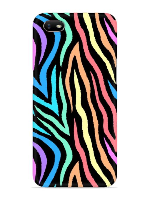 Colorful Abstract Zebra Snap Case for Oppo A1K Zapvi