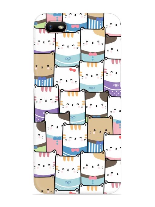 Cute Adorable Cat Snap Case for Oppo A1K Zapvi