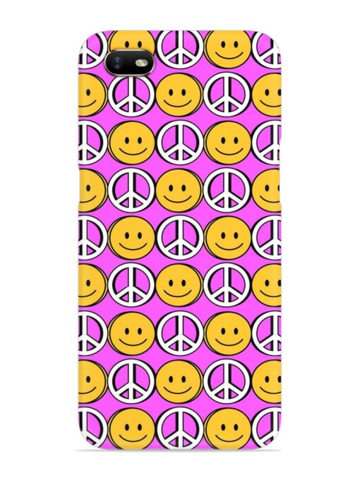 Smiley Face Peace Snap Case for Oppo A1K Zapvi