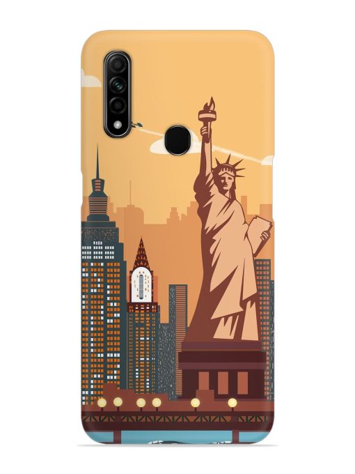 New York Statue Of Liberty Architectural Scenery Snap Case for Oppo A31 Zapvi