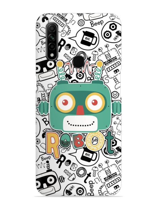 Robot Modern Seamless Pattern Snap Case for Oppo A31 Zapvi