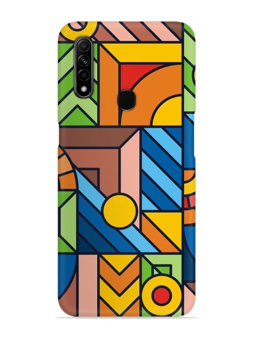 Colorful Geometric Snap Case for Oppo A31 Zapvi