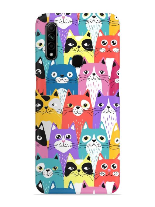 Funny Cartoon Cats Snap Case for Oppo A31