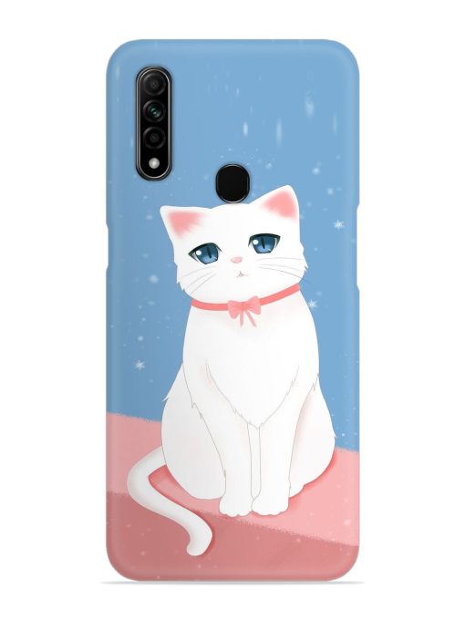 Cute White Cat Snap Case for Oppo A31