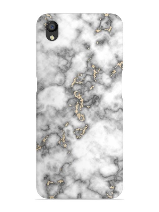 Gray And Gold Marble Snap Case for Oppo A37 Zapvi