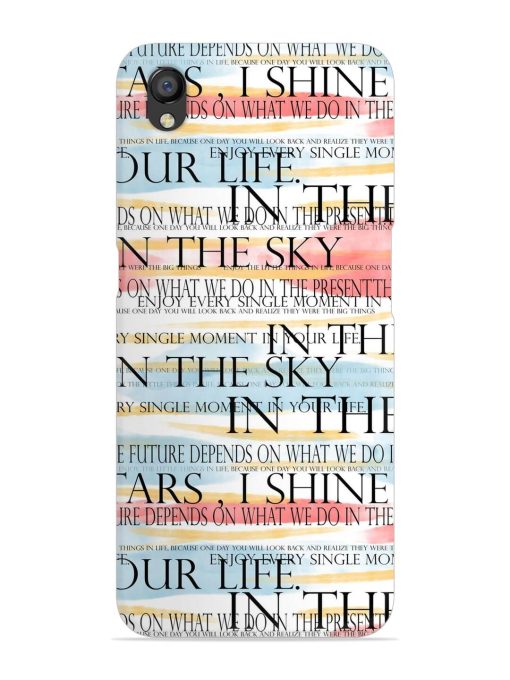 Seamless Slogans Pattern Snap Case for Oppo A37 Zapvi