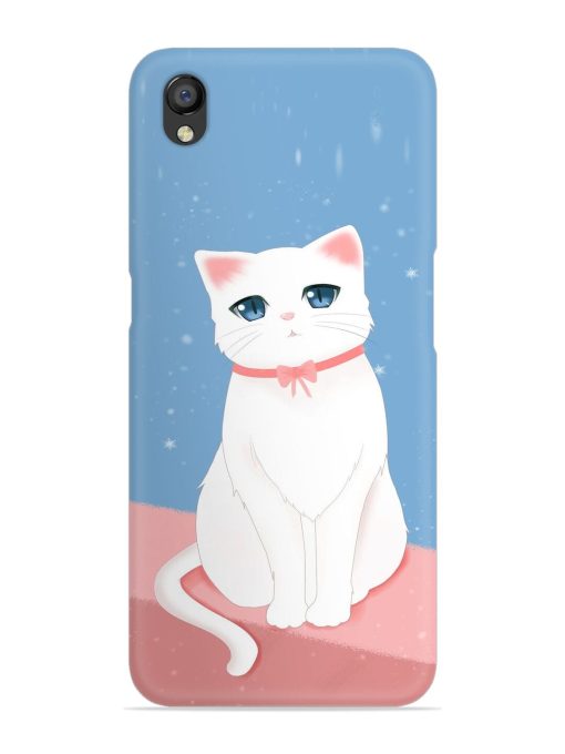 Cute White Cat Snap Case for Oppo A37